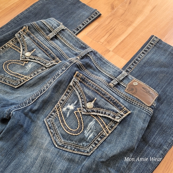 SILVER JEANS W30/L33 Pioneer Distressed - Picture 3 of 8